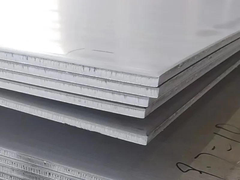 Stainless steel plates ready for cutting to drawing