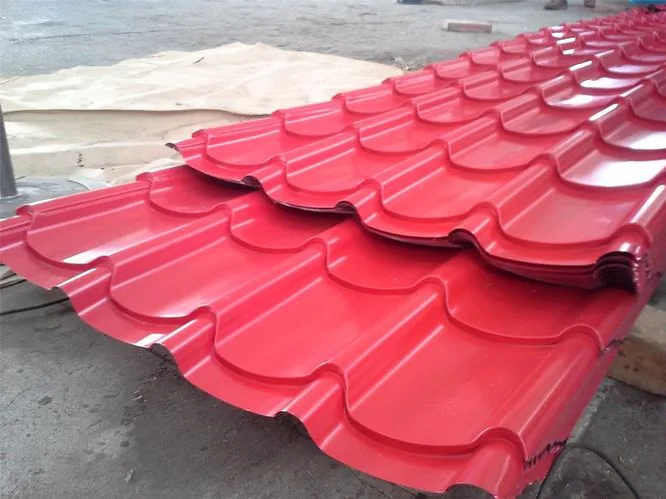 Red glazed tile profile PPGI roof sheets