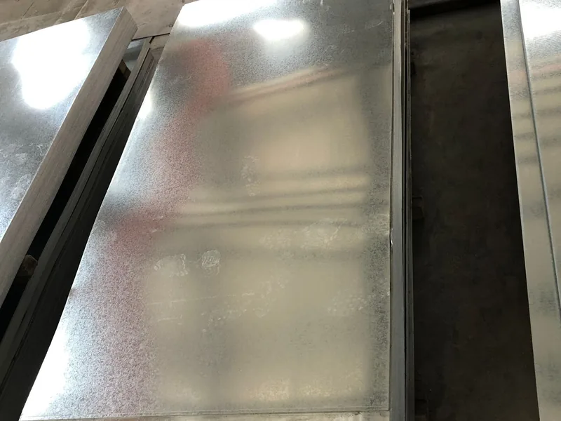 Stack of hot-dip galvanized steel plates