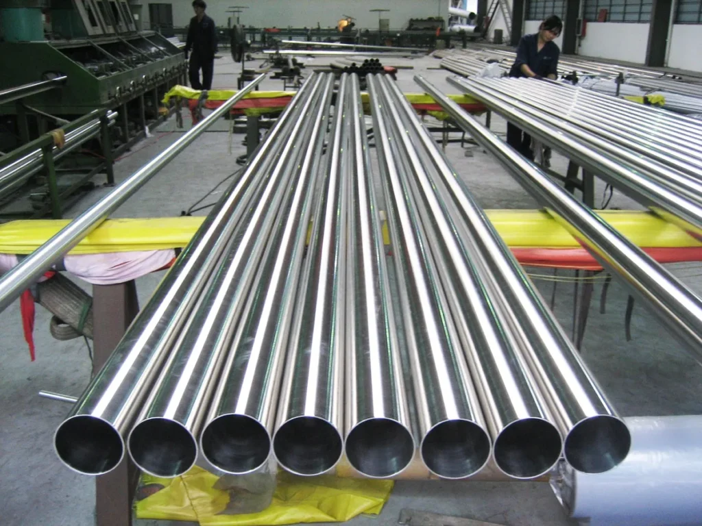 Polished Stainless Steel Pipe & Tube close-up