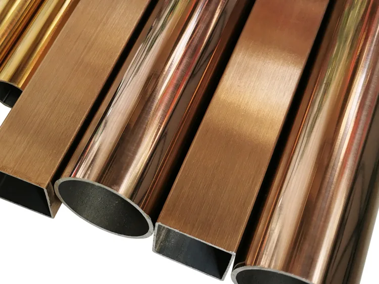 Rose Gold Stainless Steel Pipe & Tube close-up