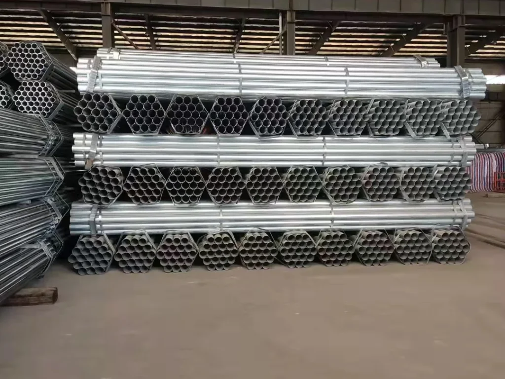 Schedule 40 Galvanized Pipe close-up