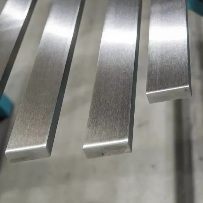 Brushed stainless steel flat bars