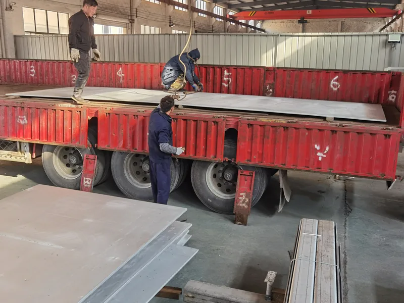 Loading stainless steel plates onto a truck