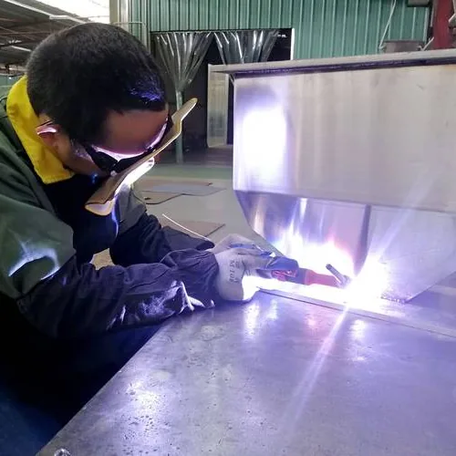TIG welding a stainless steel part